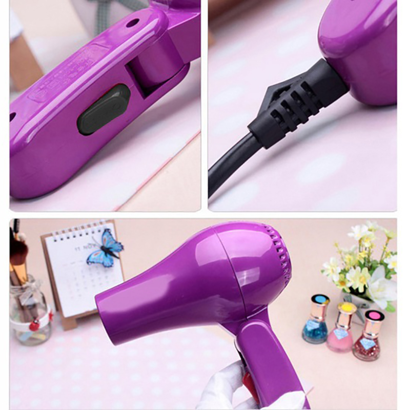 Skladací turistický fén na vlasy tichý DM-2008 850W