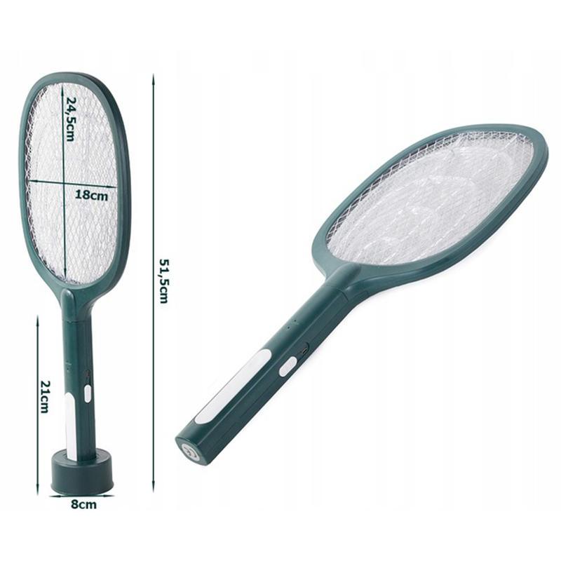 Elektronická UV plácačka na muchy, ovady, komáre biela