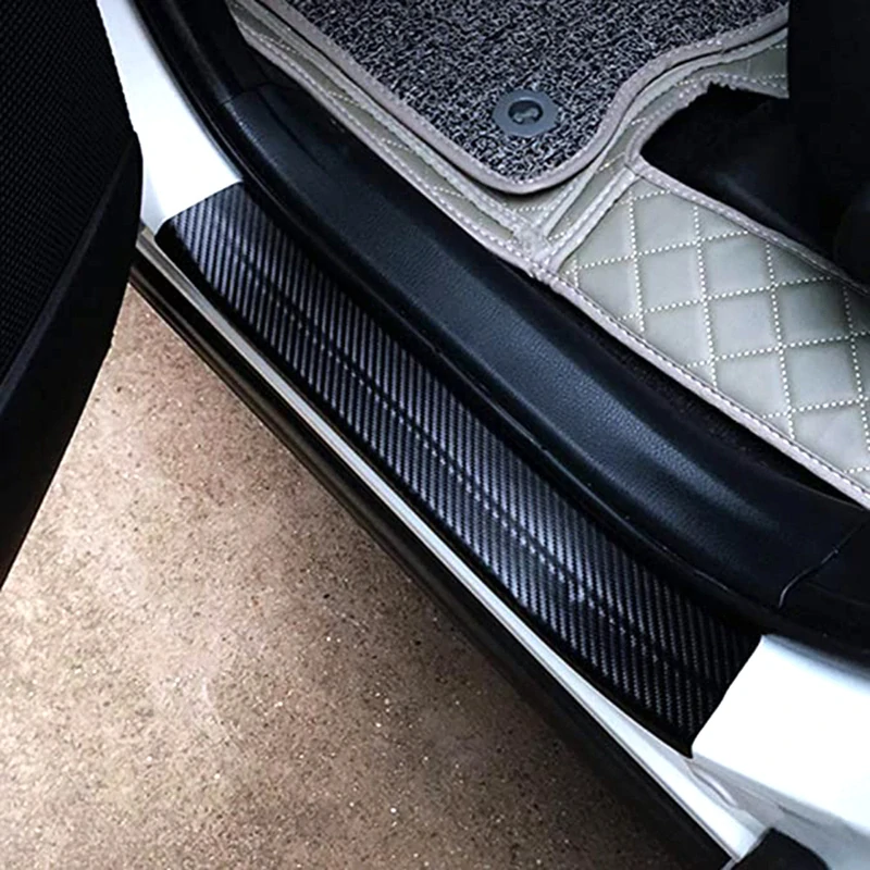 Ochranné nálepky na prahy dverí 4ks karbónové