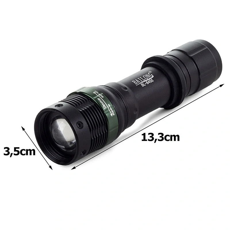 LED baterka Bailong XML-T6 zoom