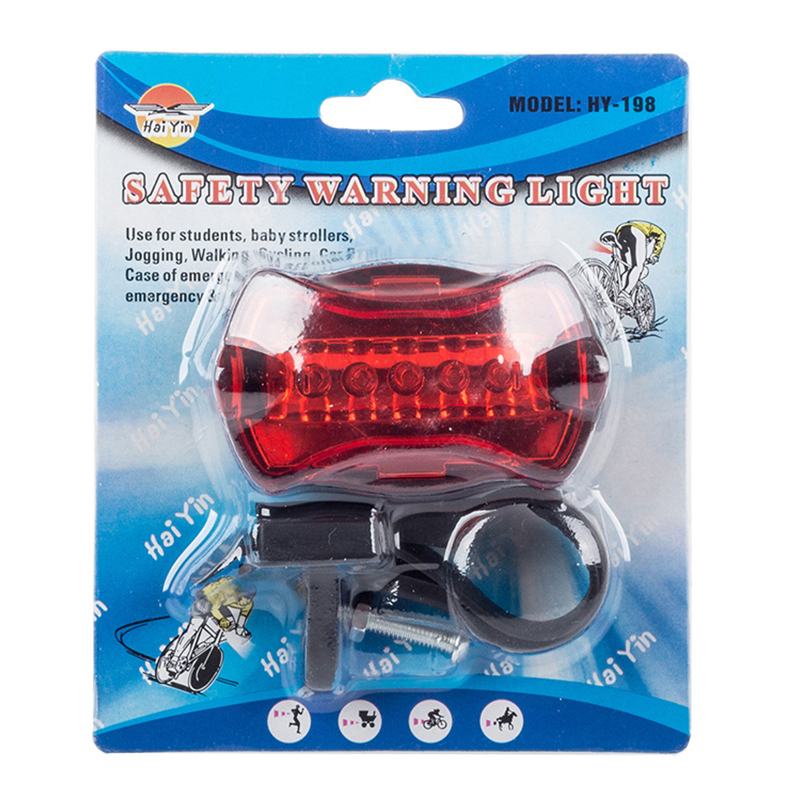 HY - 198 Zadné svetlo na bicykel 5 LED