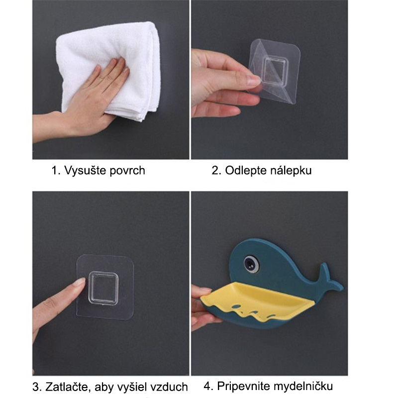 Nástenná mydelnička veľryba