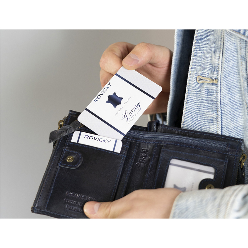 Rovicky N1226-RHP - Peňaženka pánska kožená navy
