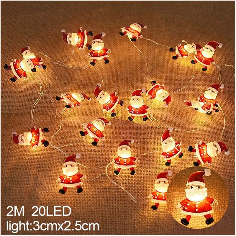 Santa Claus - LED Vianočná reťaz 20 LED 2 metre