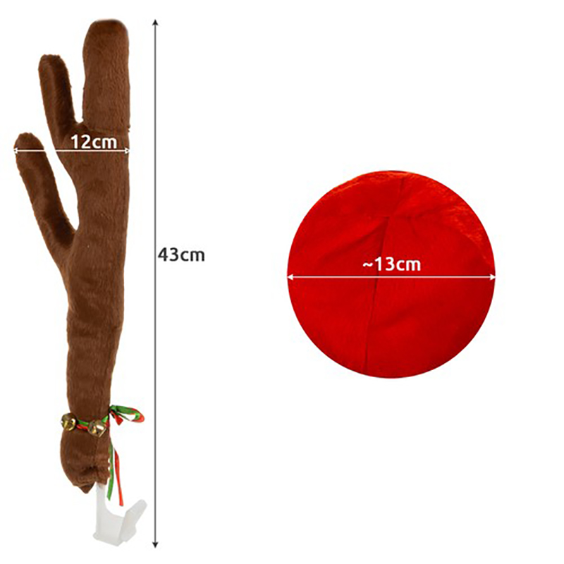 Vianočná ozdoba na auto Parohy soba s nosom