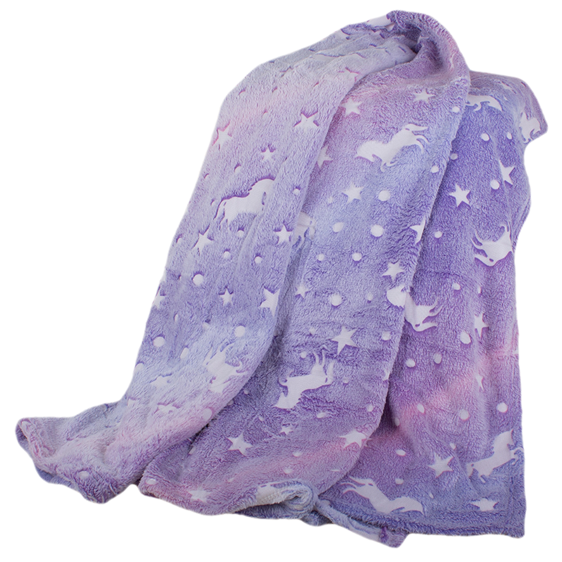 Svietiaca deka 180x150cm fialová