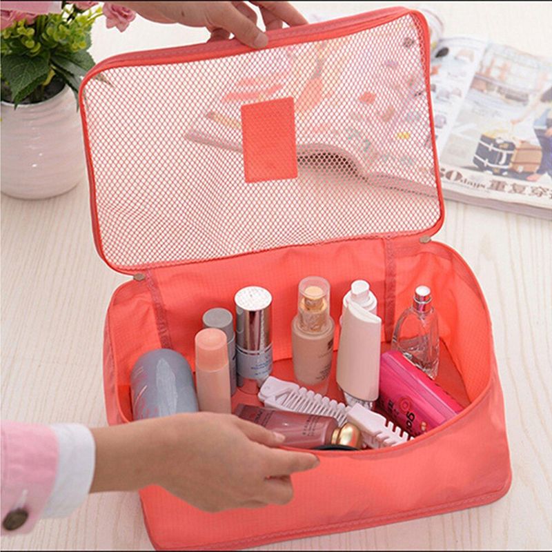 Cestovný organizér 6 dielny ružový