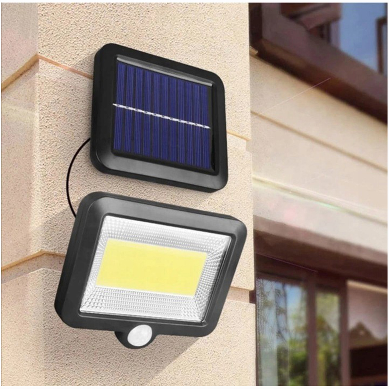 Solárna COB lampa 100 LED so snímačom pohybu a diaľkovým ovládaním