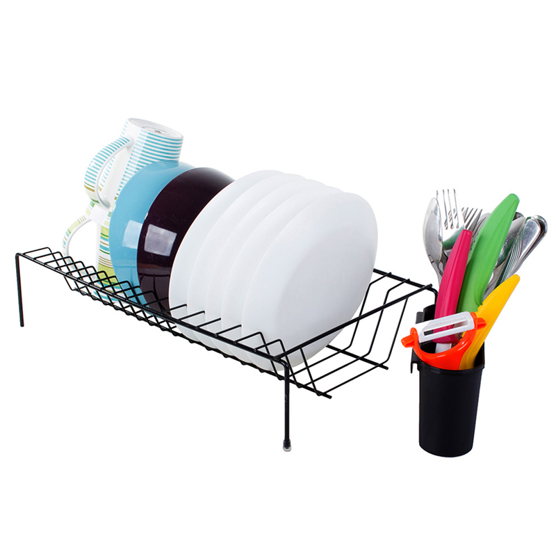 Odkvapkávač kovový čierny 23x38cm