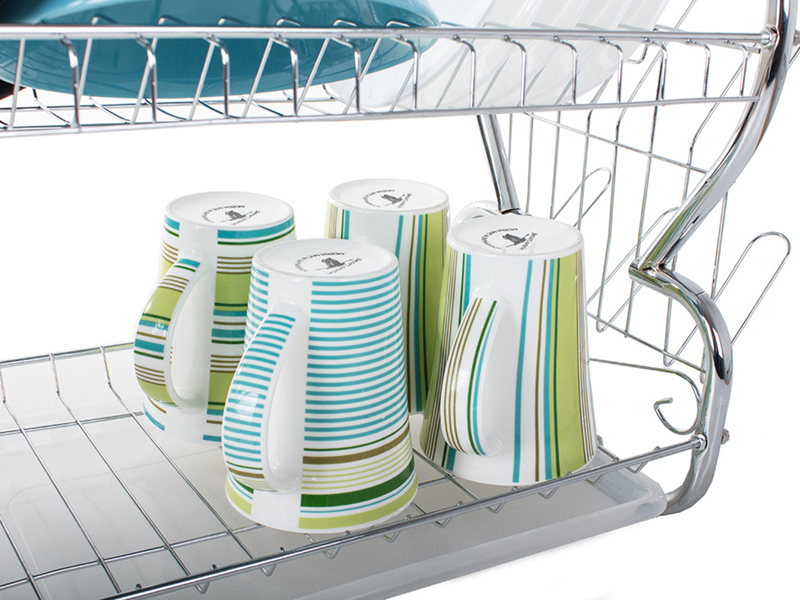 Odkvapkávač kovový dvojposchodový s táckou 38x38x38cm