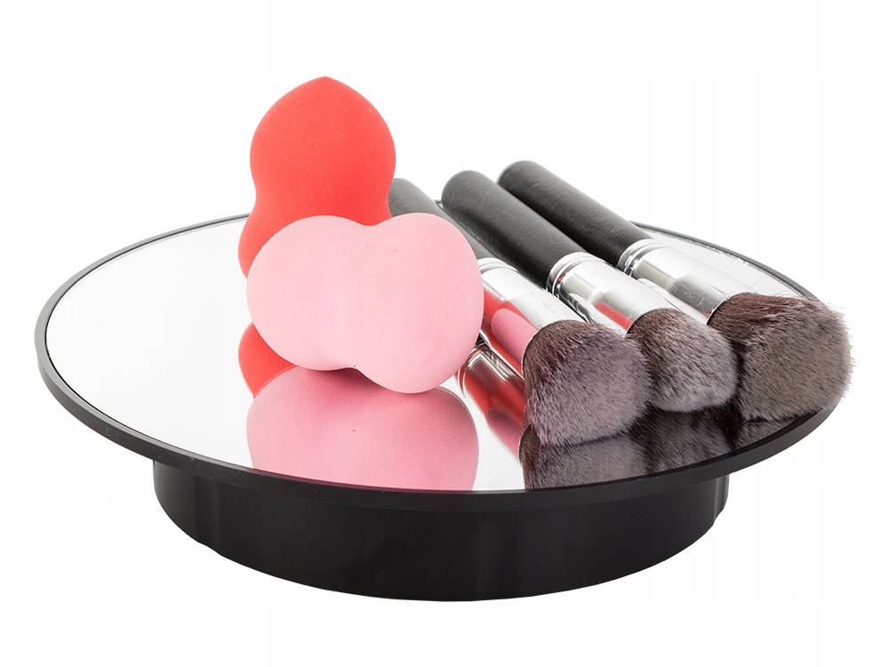 Otočný podstavec na fotografovanie so zrkadlom čierny