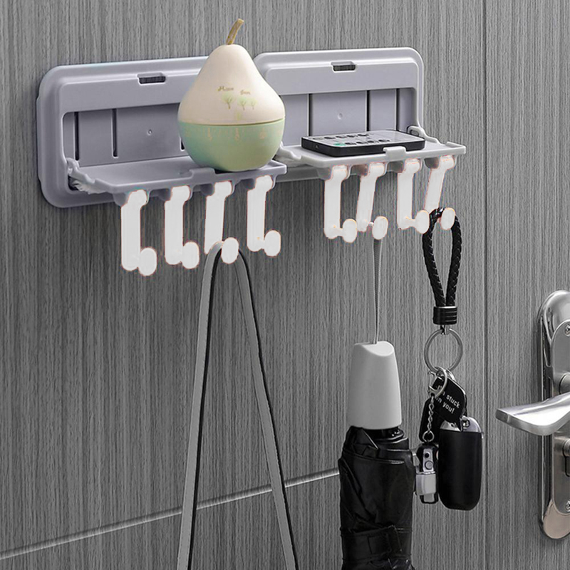 Multifunkčný samolepiaci sklopný vešiačik