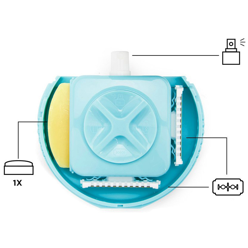 Jadeitový masážny valček na tvár s holiacim strojčekom 3v1