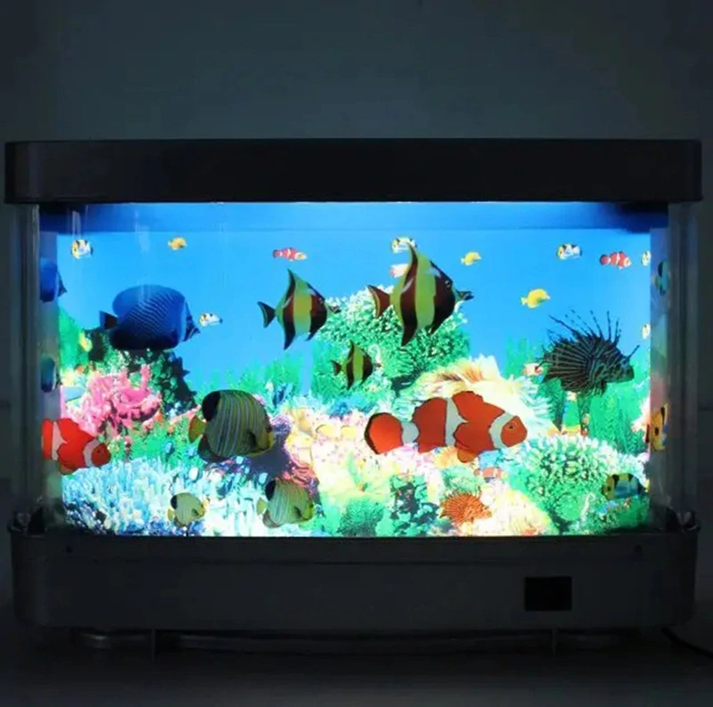 LED nočná lampa Akvárium s pohyblivým efektom
