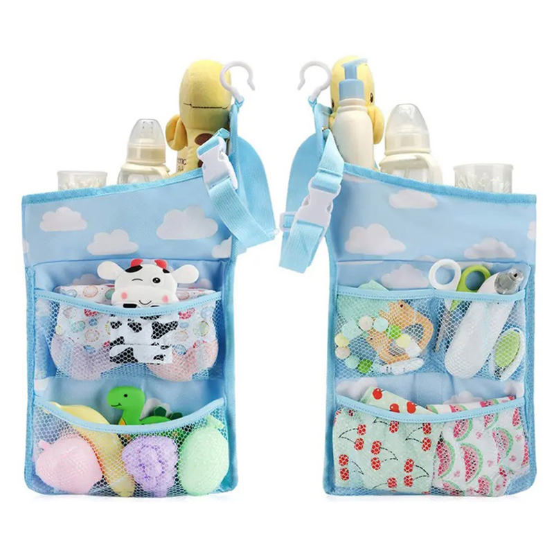 Organizér na detskú postieľku modrý