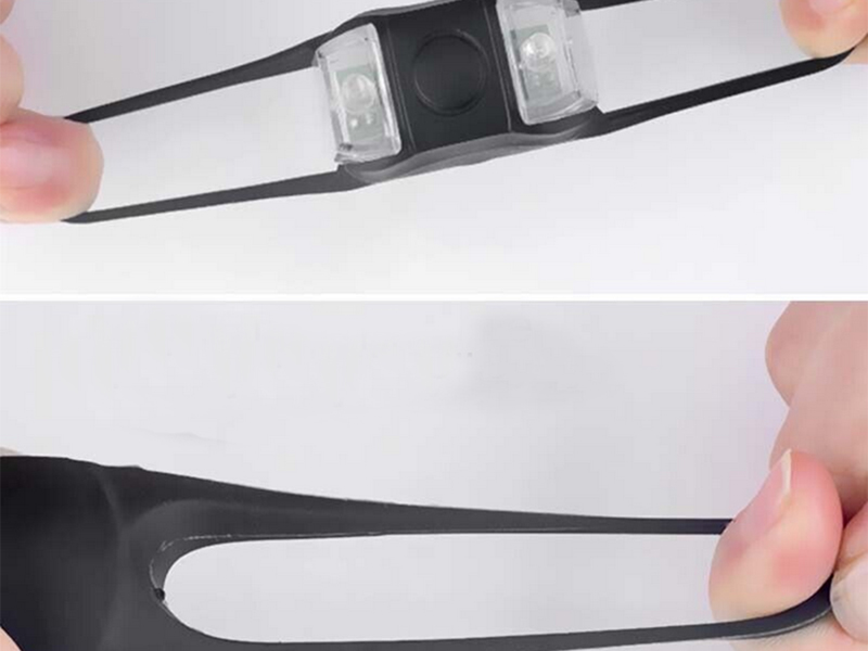 Sada silikónové predné a zadné svetlo na bicykel HJ-009