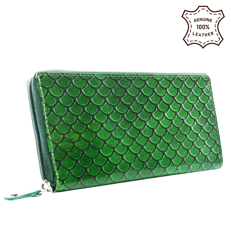 Peňaženka kožená dámska SPG-19401-1923 SHANTI Green