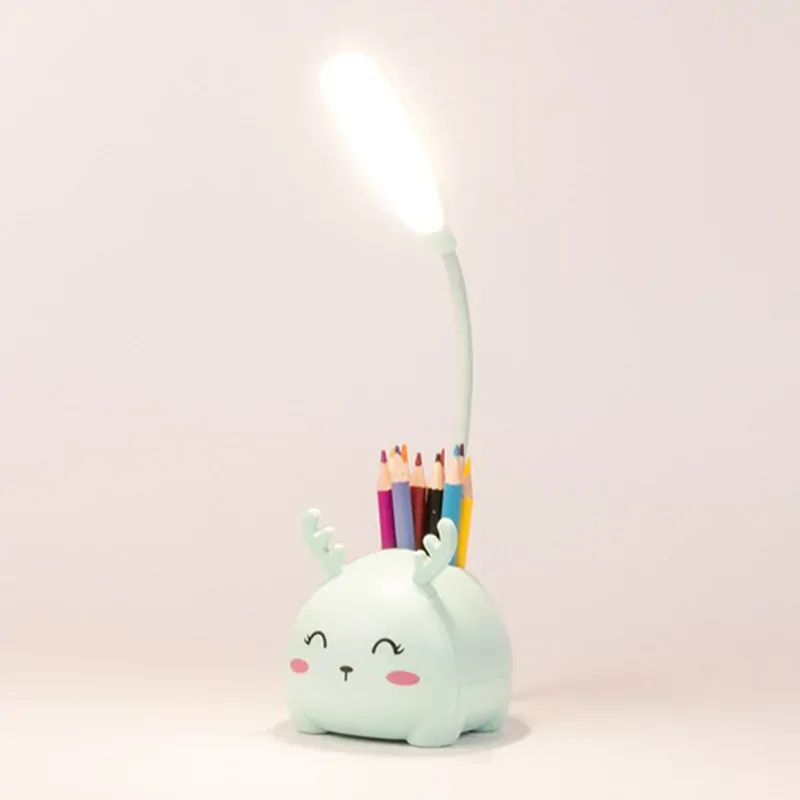 Detská LED lampa 3W so stojanom na mobil a ceruzky zelená