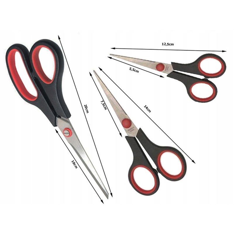 Kancelárske nožnice sada 3ks