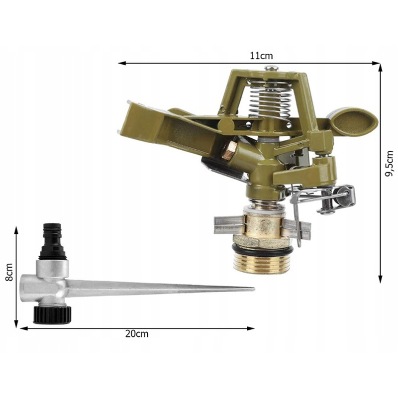 Záhradný rotačný zavlažovač kovový