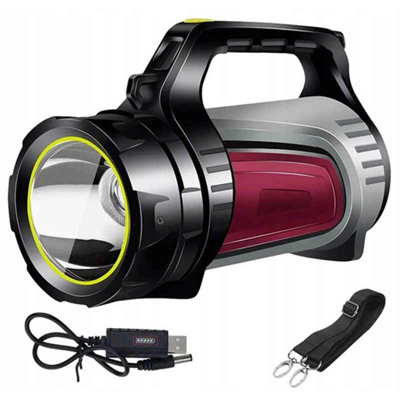 Nabíjateľná LED baterka s bočným svetlom a funkciou powerbanky