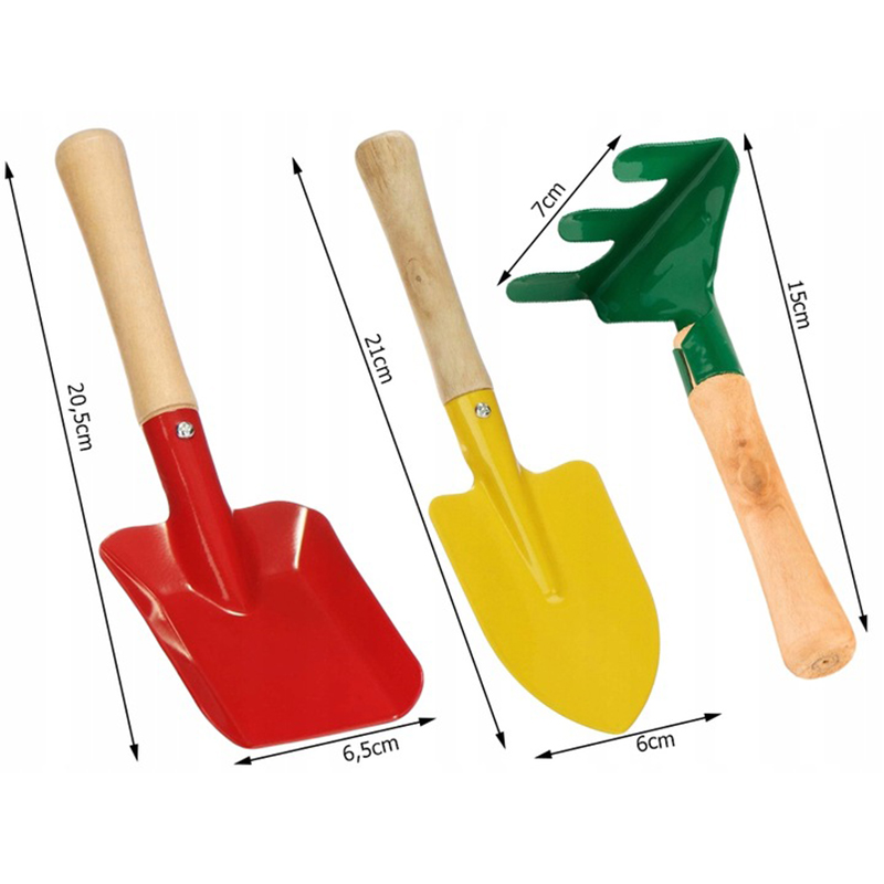 Sada detského náradia - Lopata, rýľ a hrable