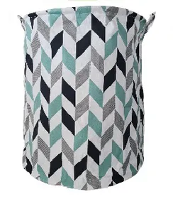 Kôš na prádlo organizér okrúhly zelený 45L