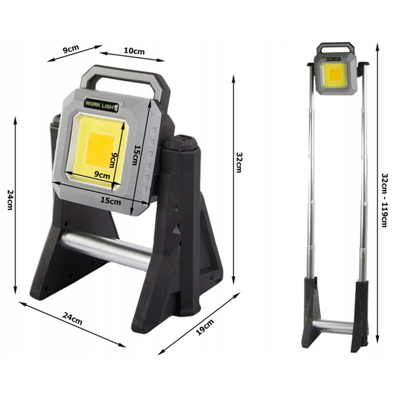 Halogénová lampa teleskopická LED ZSQ-G10-COB 40W