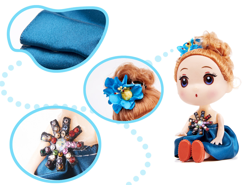 Sada 4 bábik 12cm - 3 dievčatá + 1 chlapec