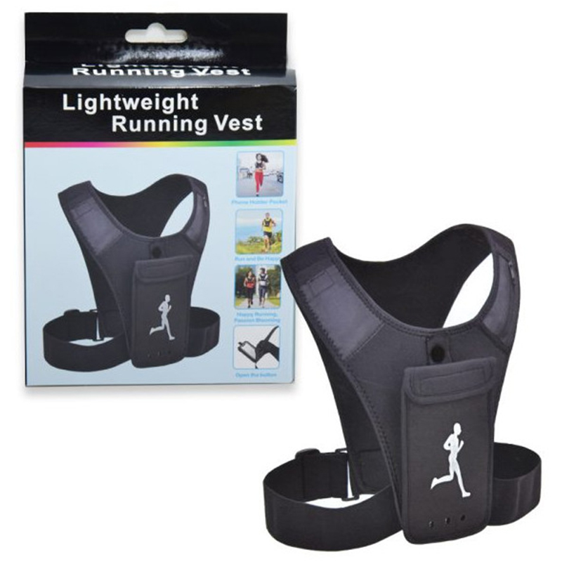 Bežecká vesta s puzdrom na telefón
