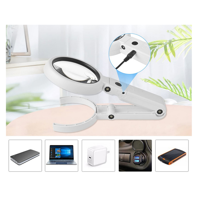 Skladacia lupa LED 5x 11x