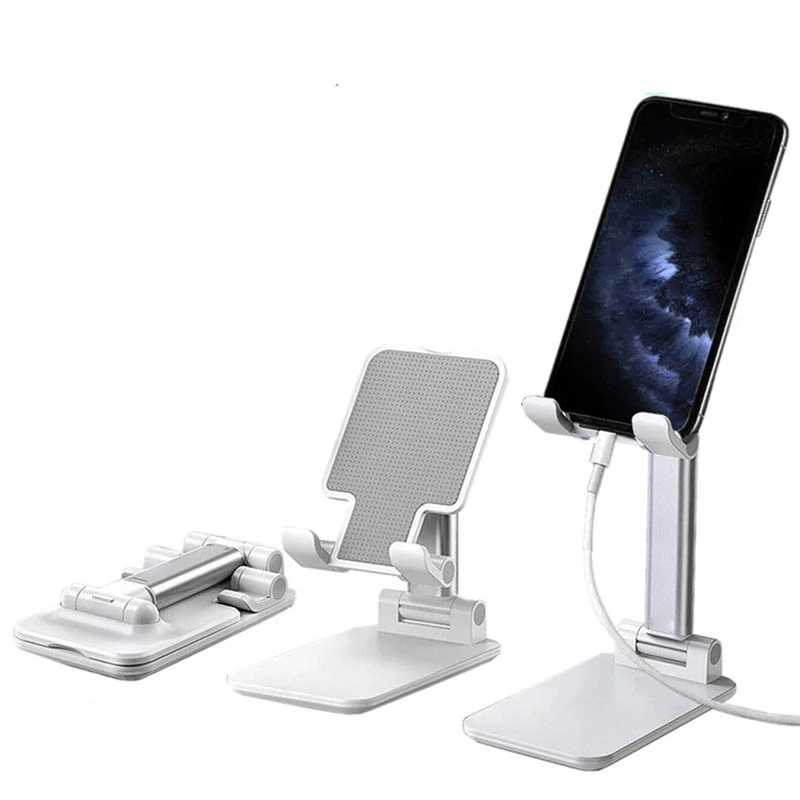 Skladací stojan na telefón a tablet biely