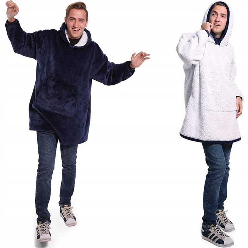 Teplá bunda XXL Oversize unisex tmavomodrá