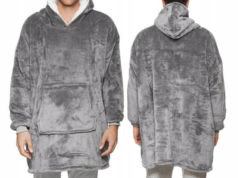 Teplá bunda XXL Oversize unisex sivá