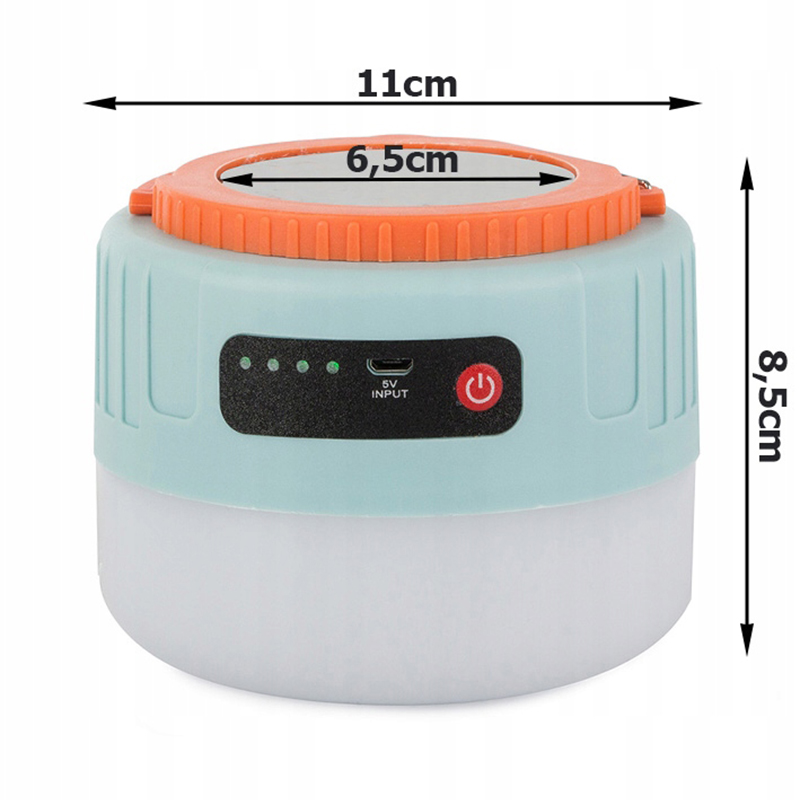 Kempingová solárna USB lampa