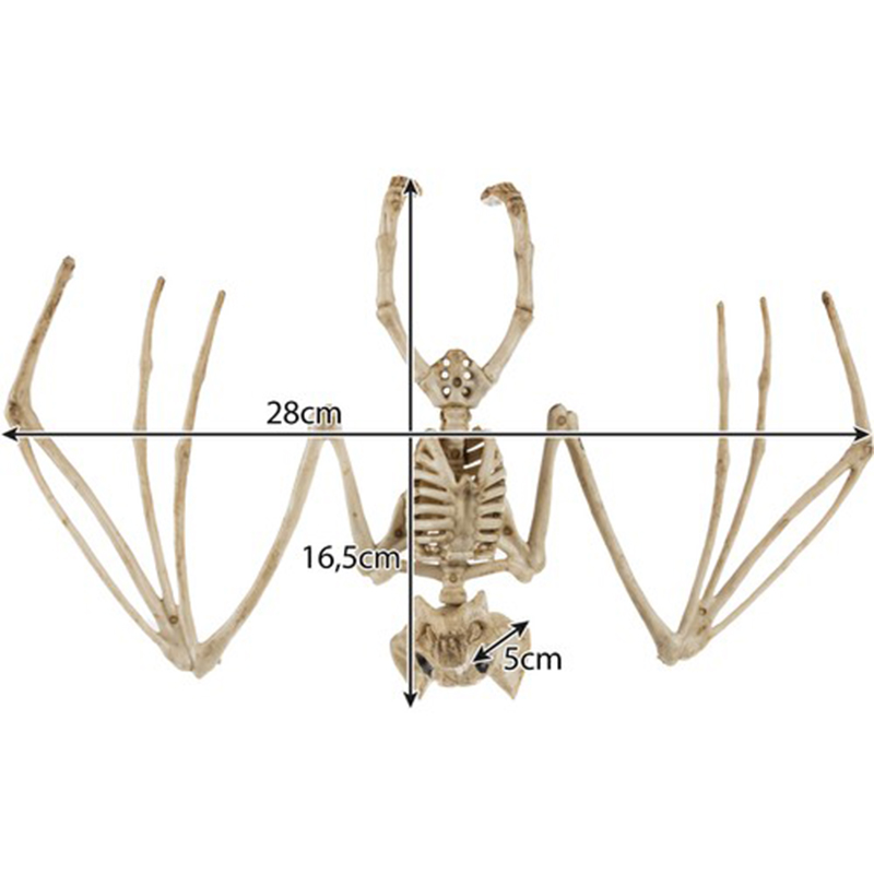 Halloweenska dekorácia Kostra netopiera 30cm