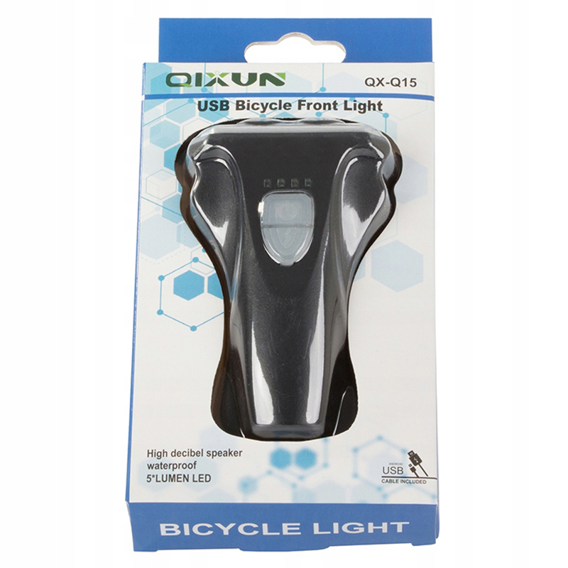 Predné svetlo na bicykel 5LED USB BL-Q15