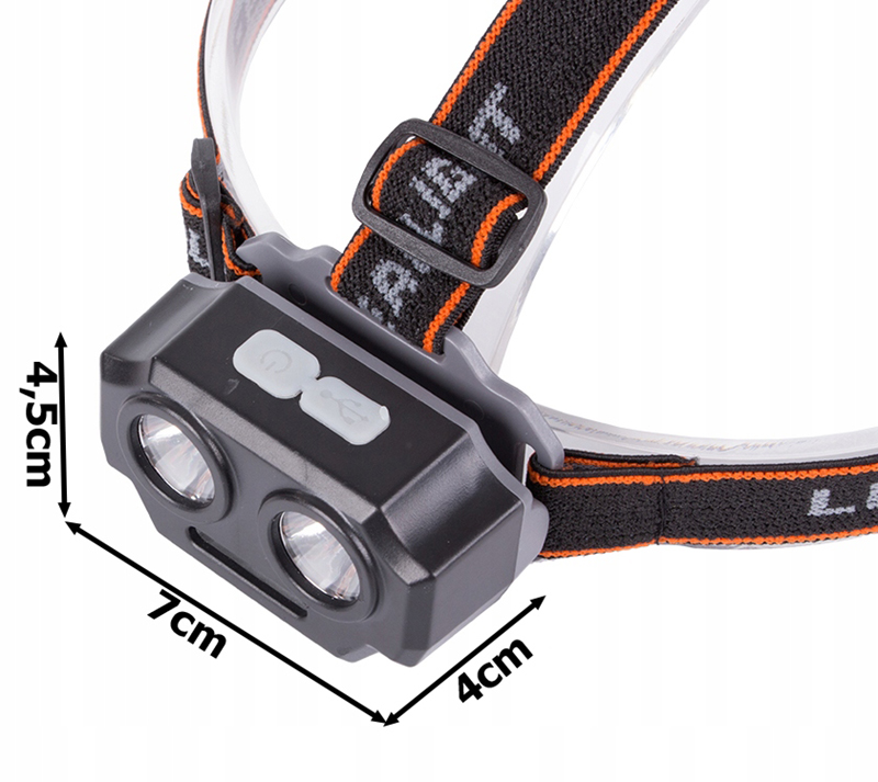 Čelová baterka Bailong SQ-803 LED 2xXHP30 + 3xSMD