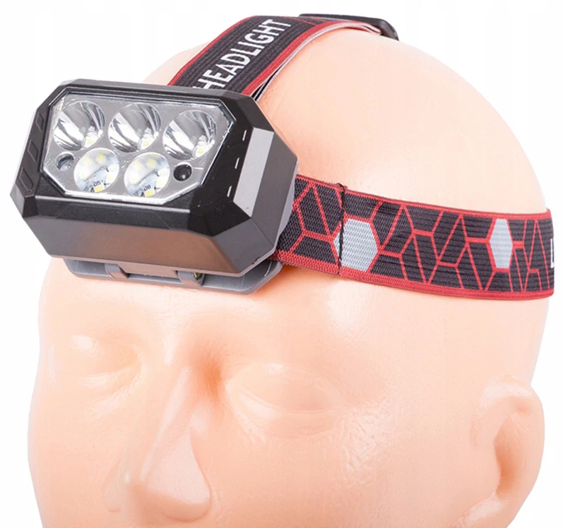 Čelová baterka Bailong SQ-870 LED 3xXHP30 + 6xSMD