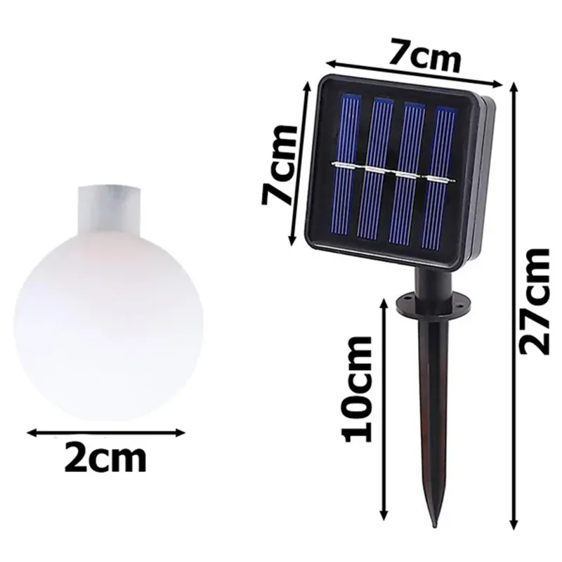 Záhradná solárna girlanda 40 LED multikolor