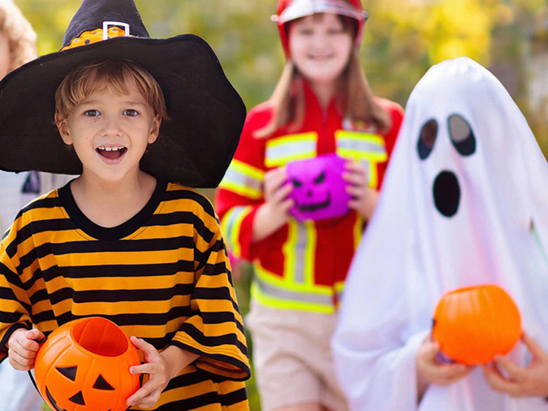 Halloweenske vedierko na sladkosti