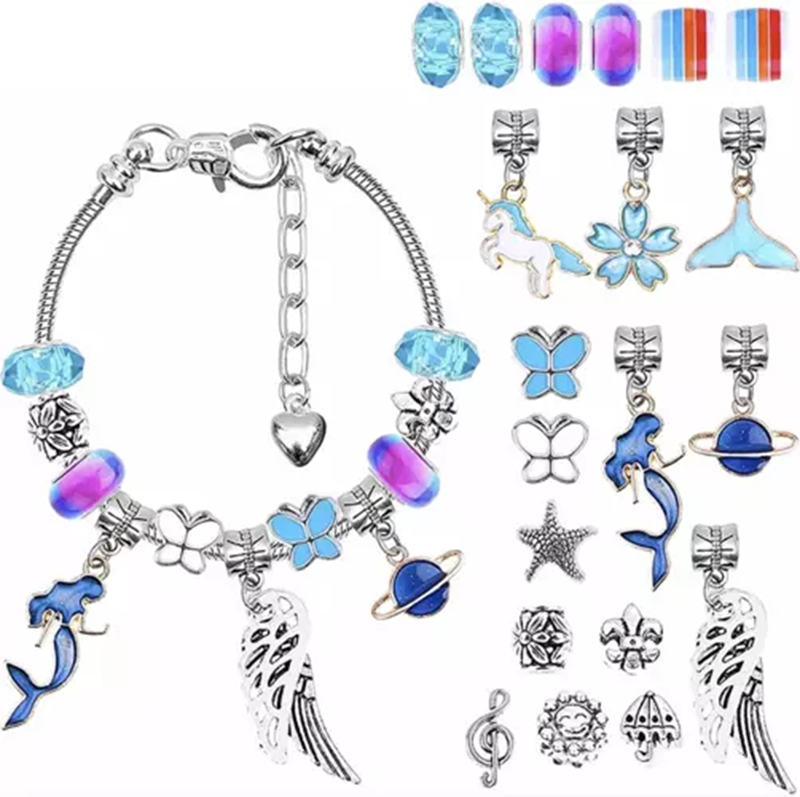 Sada korálok a príslušenstva na výrobu náramkov