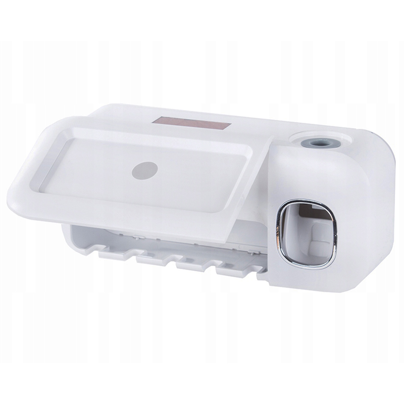 Držiak na zubné kefky s UV sterilizátorom a dávkovačom