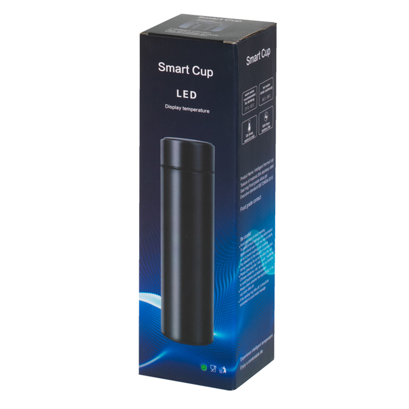 Smart termo hrnček LED 500ml bordový