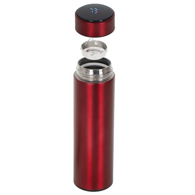 Termohrnček Smart 500 ml s LED ukazovateľom teploty červený