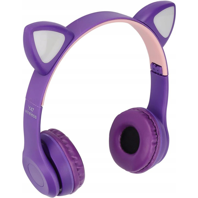 Slúchadlá BT s mikrofónom LED fialové