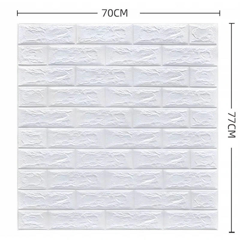 Samolepiaci 3D panel na stenu Biela tehla 70x77cm