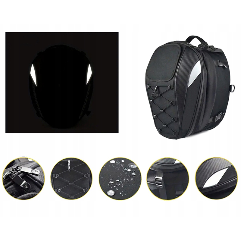 Vodeodolná taška sedadlo motocykla a batoh 2v1 39L