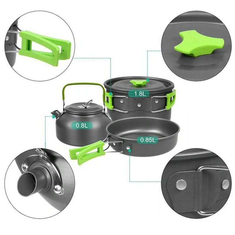Turistická sada riadu na stolovanie 18-dielna