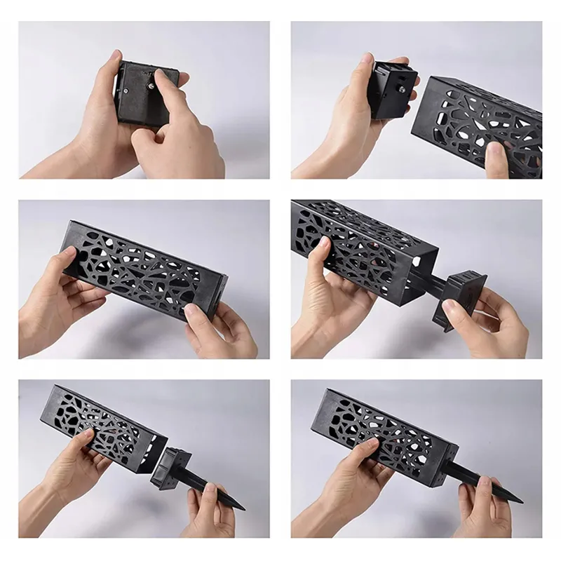 Záhradné solárne lampy so senzorom súmraku 4ks